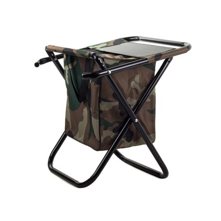Összecsukható horgász szék praktikus tárolóval