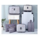 6 darabos rendszerező táska szett - szürke színben