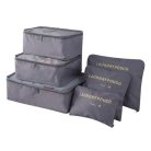 6 darabos rendszerező táska szett - szürke színben