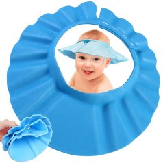   Állítható fürdősapka hajmosáshoz babáknak vagy kisgyerekeknek kék színben