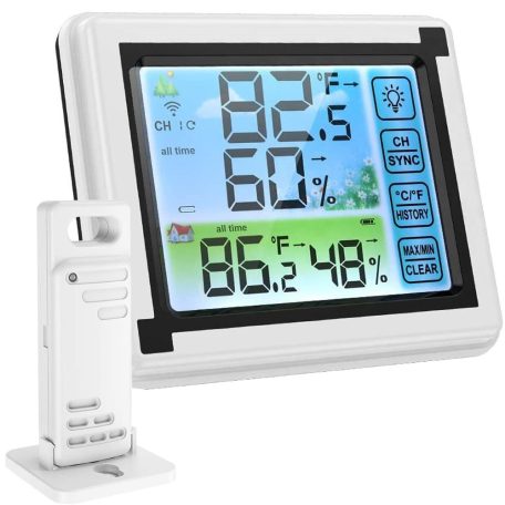 Vezeték nélküli időjárás állomás nagy LCD kijelzővel