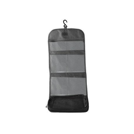 Felakasztható és kinyitható rendszerező tartó kozmetikumoknak - 64 cm x 26cm - fekete színben