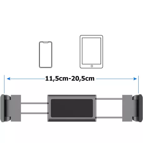 Univerzális fejtámlára szerelhető tablet tartó