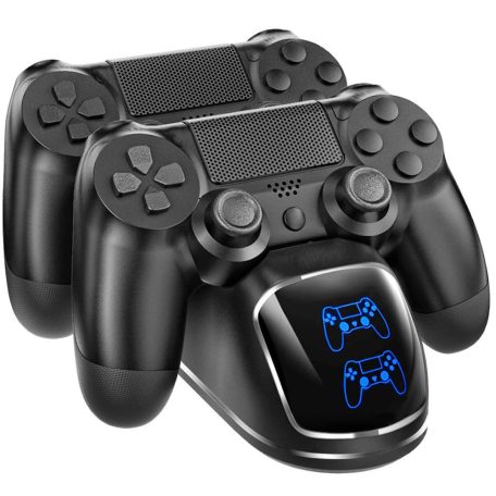 Dupla töltő, dokkoló kijelzővel PS4 vezérlőkhöz