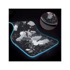 LED-es háttérvilágítású nagyméretű egérpad 80 x 30 cm - térkép mintával