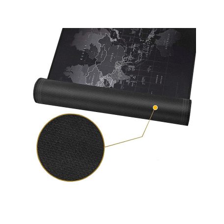 LED-es háttérvilágítású nagyméretű egérpad 80 x 30 cm - térkép mintával