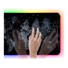 LED-es háttérvilágítású nagyméretű egérpad 80 x 30 cm - térkép mintával