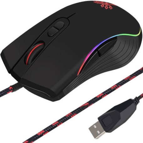 Dunmoon ergonómikus gamer egér LED világítással - 7200 dpi