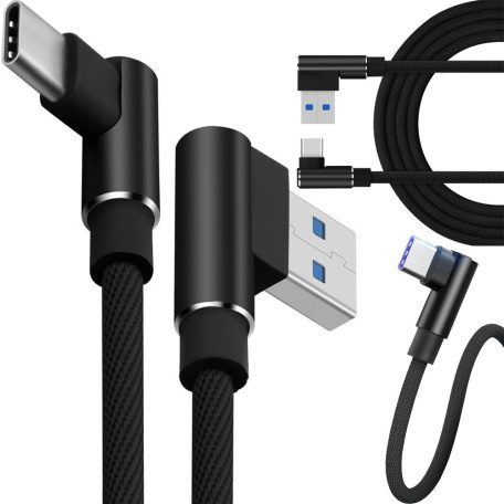 Usb-C típusú hajlított töltőkábel telefonhoz, tablethez - 1m