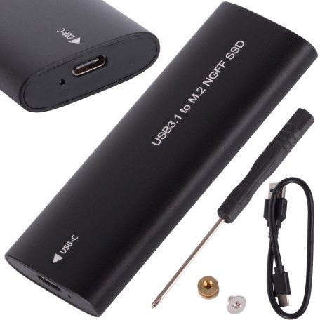 Külső USB 3.1-es M.2 SSD ház