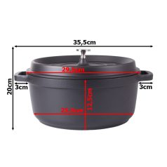   6,6 literes kiváló minőségű alumínium ötvözetből készült tapadásmentes edény fedővel