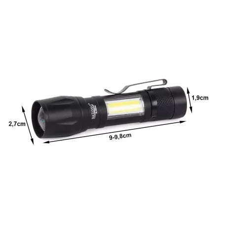 Bailong erős, vízálló nagy fényerejű CREE XP-E LED-es zseblámpa zoom funkcióval