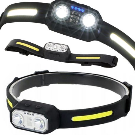 Dupla LED-es fejlámpa oldalsó világítással