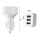 Autós szivargyújtóba szerelhető tripla USB töltő
