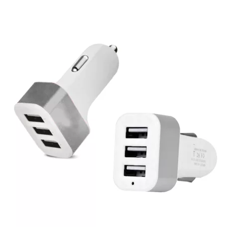 Autós szivargyújtóba szerelhető tripla USB töltő