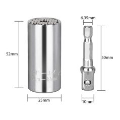 Univerzális dugókulcs 7-19 mm 1/4-3/4