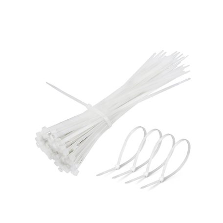 100 db kábelkötegelő 2,5 x 100mm - fehér