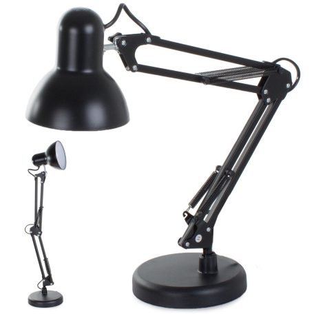 Állítható asztali lámpa fekete színben kapcsolóval - 40W