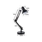 Állítható asztali lámpa fekete színben kapcsolóval - 40W