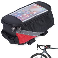   Vázra szerelhető vízálló kerékpár táska telefontartóval