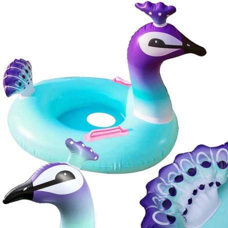Felfújható páva alakú úszógumi gyerekeknek