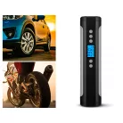 Akkumulátoros autós, motoros és kerékpáros pumpa LCD kijelzővel - 10 bar