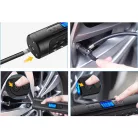 Akkumulátoros autós, motoros és kerékpáros pumpa LCD kijelzővel - 10 bar
