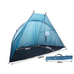 Strandsátor kék színben - 200 cm x 100  cm x 110 cm