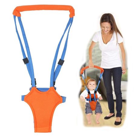 Járássegítő állítható biztonsági babahám - narancssárga / kék színben