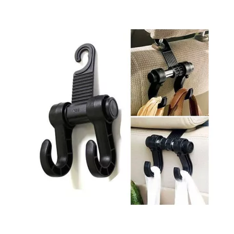 Autós fejtámlára szerelhető dupla táska- vagy szatyortartó