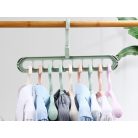 Multifunkciós ruharendező fogas zöld színben - 2 db