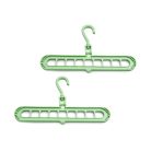 Multifunkciós ruharendező fogas zöld színben - 2 db