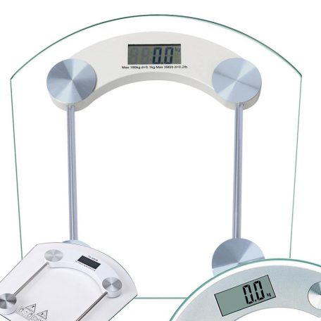 Digitális személymérleg LCD kijelzővel edzett üveg felülettel - 180 kg-ig használható