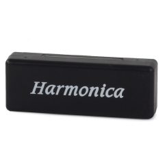 Fém 10 hanglyukú szájharmónika tartóval (c-dúr)