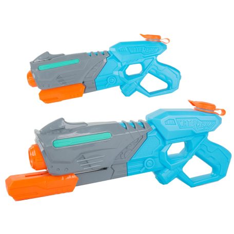 Nagy vízipisztoly kék-szürke-narancssárga színben - 38 cm x 16 cm x 6 cm