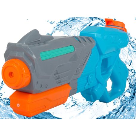 Nagy vízipisztoly kék-szürke-narancssárga színben - 38 cm x 16 cm x 6 cm