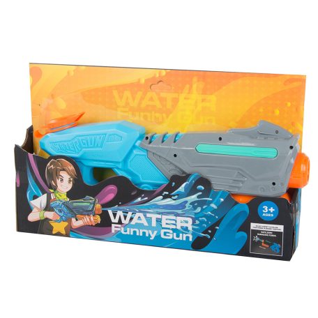 Nagy vízipisztoly kék-szürke-narancssárga színben - 38 cm x 16 cm x 6 cm