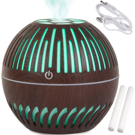 Elegáns gömb formájú világító illatosító diffúzor és légpárásító készülék