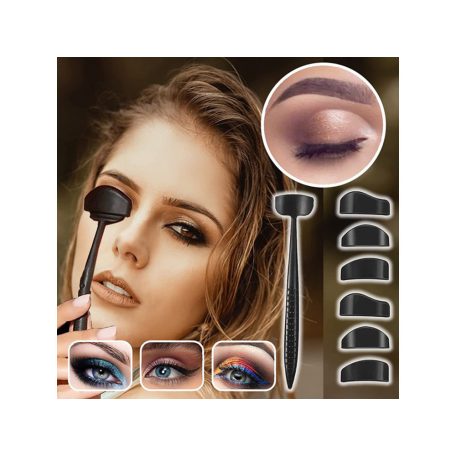 Szilikon sablon készlet szemhéjfestéshez 6 különböző kontúr sablonnal