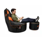 Gamer Orange XXL babzsákfotel + Ajándék Puff