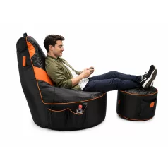 Gamer Orange XXL babzsákfotel + Ajándék Puff