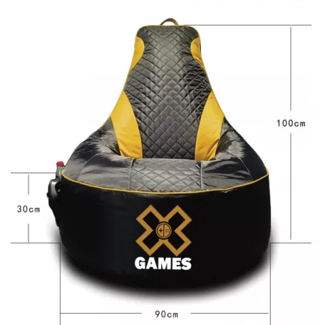 Gamer Red XXL babzsákfotel + Ajándék Puff
