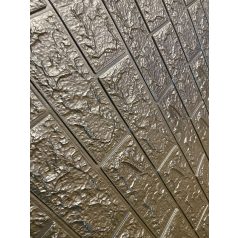 Ezüst téglás 3D fali panel (70x77cm) - öntapadós