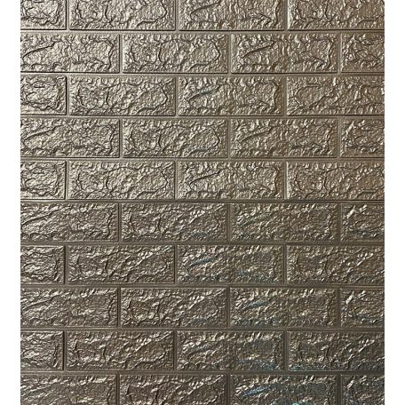 Ezüst téglás 3D fali panel (70x77cm) - öntapadós
