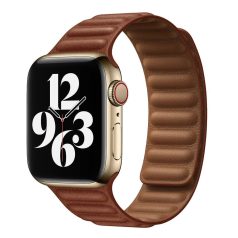 Prémium Mágneses Barna Bőrszíj Apple Watch 42/44/45/49