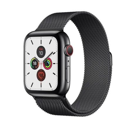 Milánó Fekete Fém Óraszíj Apple Watch 38/40/41 - mágneses