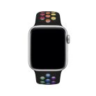 Sports Wear Black-Rainbow Szilikon Óraszíj Apple Watch 38/40/41