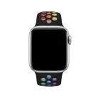 Sports Wear Black-Rainbow Szilikon Óraszíj Apple Watch 42/44/45/49