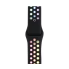 Sports Wear Black-Rainbow Szilikon Óraszíj Apple Watch 42/44/45/49
