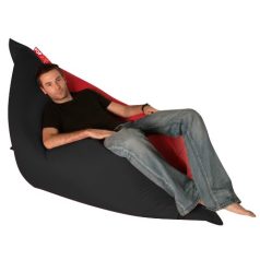 XXL babzsák párna 2in1 - fekete-piros